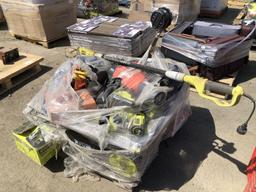 Pallet of Misc Tools, Including String Trimmers,
