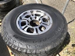 (4) Hankook Dynapro 285/75/16 Tires & 8-Lug Rims.