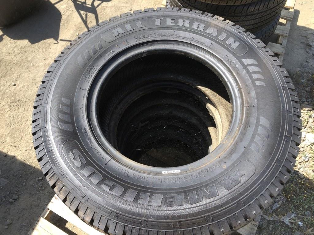 (4) Americus All Terrain 30x9.5R15LT Tires.