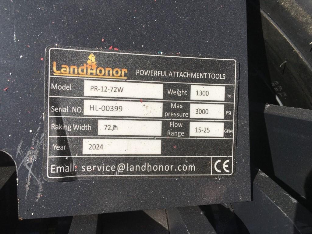 Unused LandHonor PR-12-72W 72in Power Rake