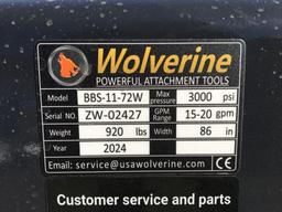 Unused Wolverine 72in Boxbroom Sweeper Attachment,