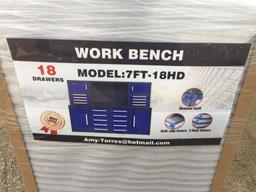 Unused Steelman 7ft Work Bench,