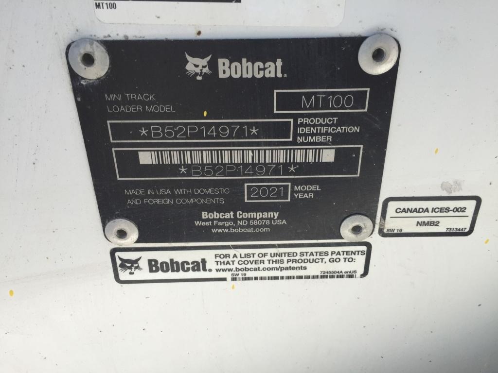 2021 Bobcat MT100 Stand-On Compact Track Loader,