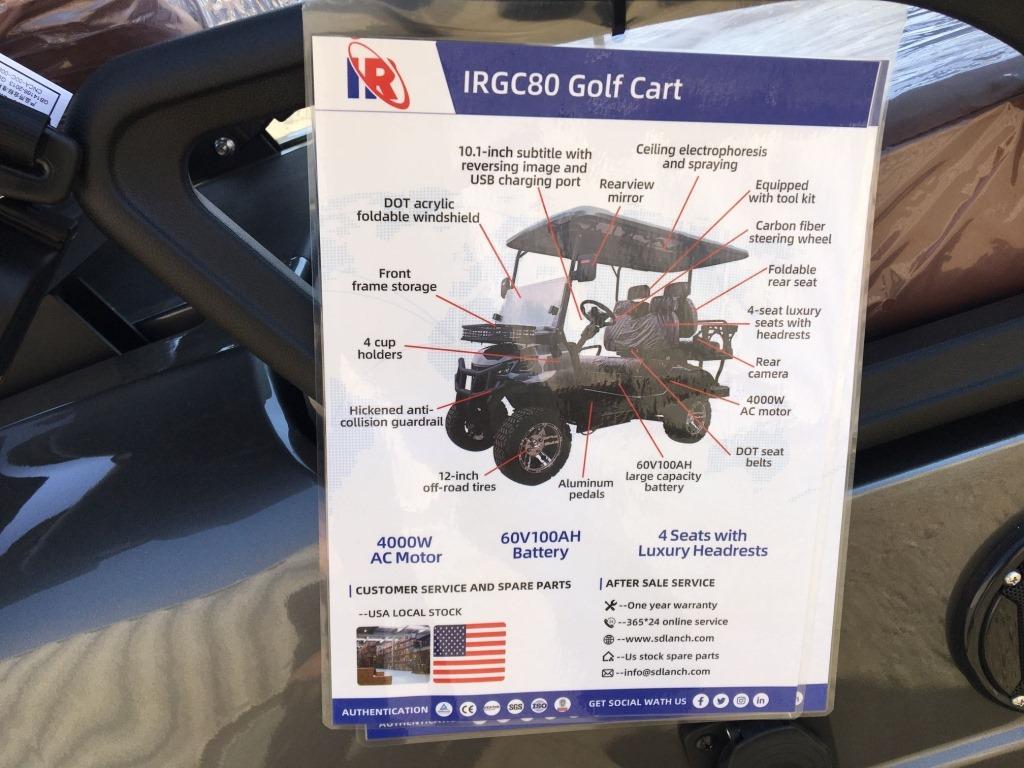 Unused IR 2025 IRGC80 4-Passenger Golf Cart,