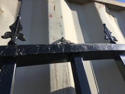 Unused 20ft Bi-Parting Iron Gate w/Deer Motif.