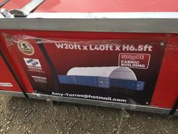 Unused PE Fabric 20ft x 40ft x 6.5ft Dome