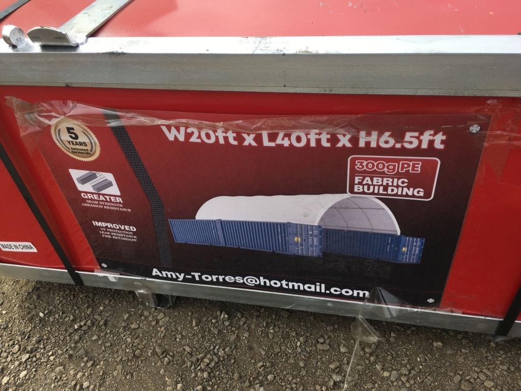 Unused PE Fabric 20ft x 40ft x 6.5ft Dome