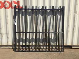 Unused 14ft Bi-Parting Iron Gate w/Plain Motif.