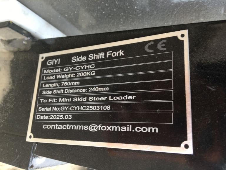Unused 2025 GIYI GY-CYHC Forklift Carriage