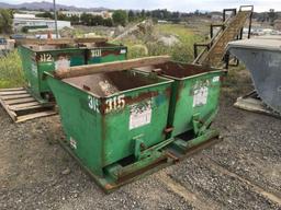 (2) 30in x 48in Forklift Dump Hoppers.