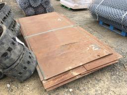 Pallet of Misc Steel Plates.