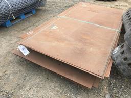 Pallet of Misc Steel Plates.