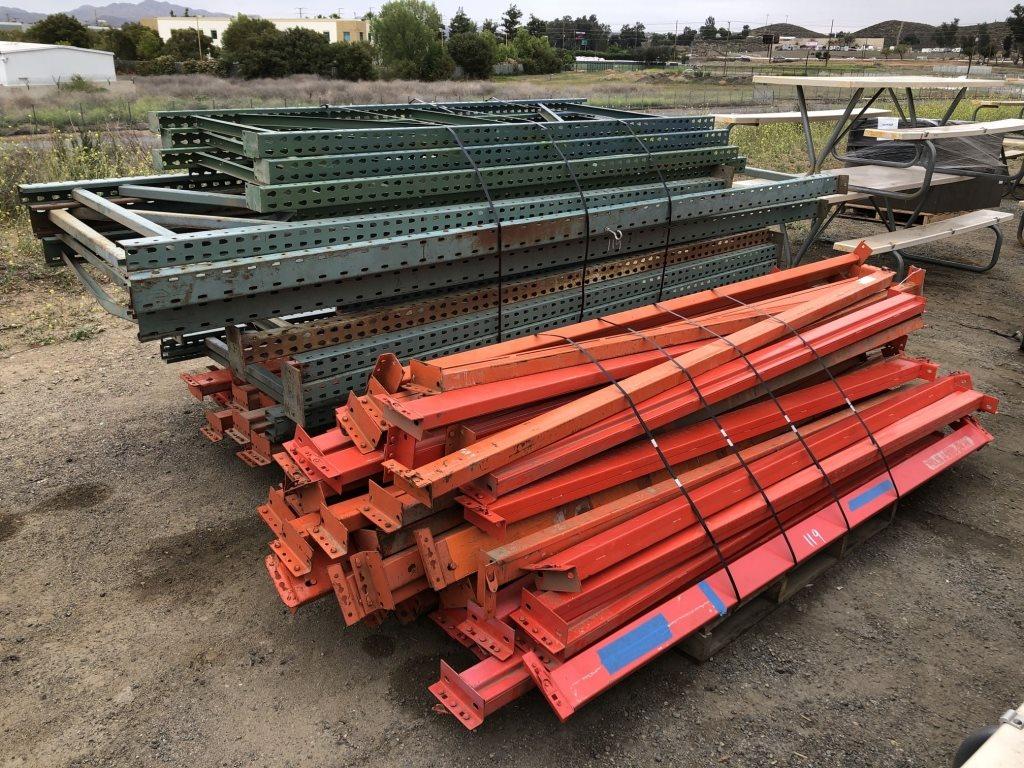 (2) Pallets of Pallet Racking Frames & Cross Beams