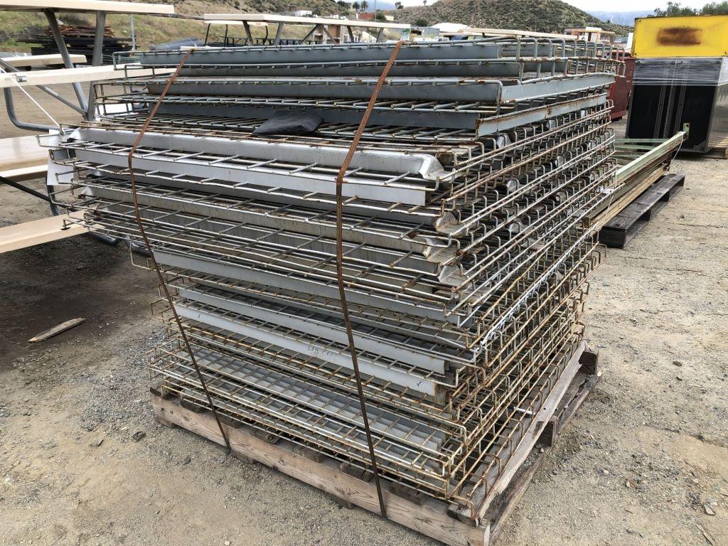 Pallet of Misc Pallet Racking Wire Decking.