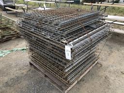 Pallet of Misc Pallet Racking Wire Decking.