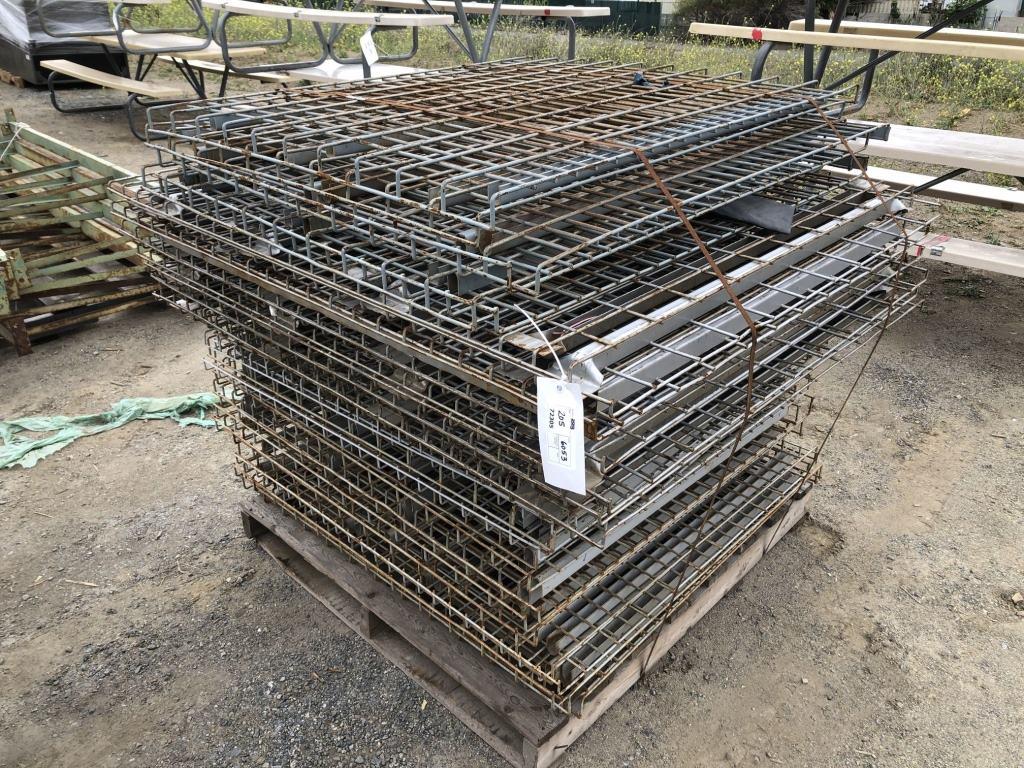 Pallet of Misc Pallet Racking Wire Decking.
