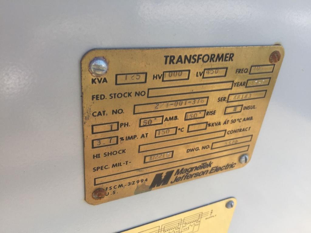 Magnetek 125KVA Transformer.