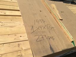 (Approx 273) 1in x 4in x 12ft Lumber.
