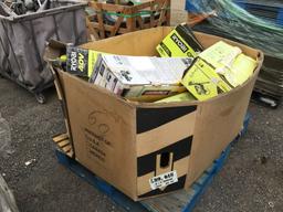 Cardboard Box of Misc Ryobi Hand Tools, Including