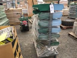 Cart of Plastic Storage Bins w/Misc Small Parts,