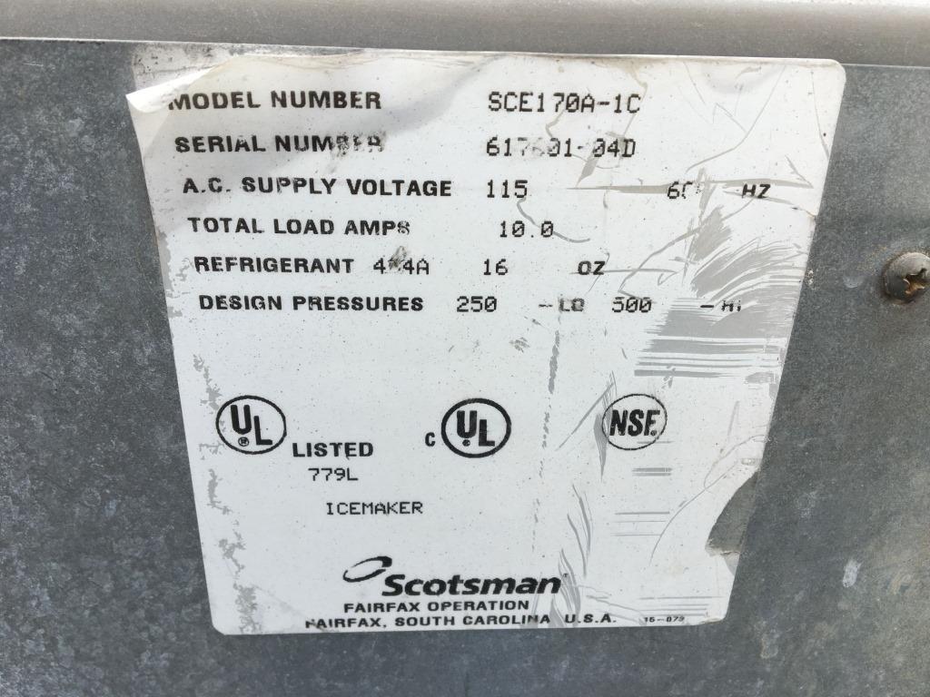 Scottsman SCE170A-1C Ice Maker,