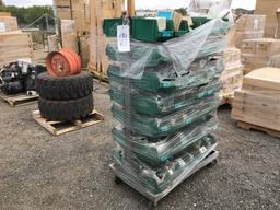 Cart of Plastic Storage Bins w/Misc Small Parts,