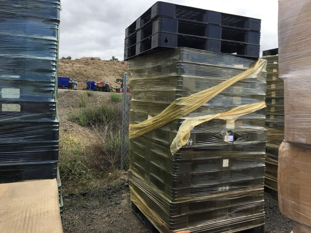 Stack of (18) Plastic Pallets.