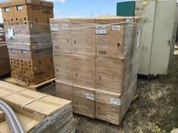 Pallet of (162) Beveled Edge Round Wood Toilet