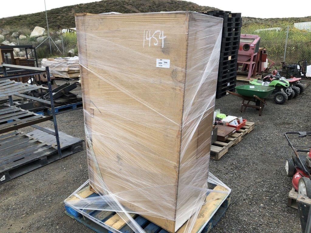 Wooden 4-Door Cabinet w/Laminate Top.