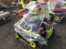 Pallet of Misc Power Tools, Including Lawn Mower,