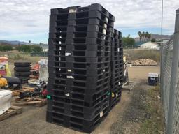 Stack of (38) Plastic Pallets,