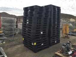 Stack of (38) Plastic Pallets,