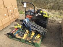 Pallet of Misc Hand Tools, Including Shop Vacuum,