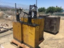 Pallet of (4) Oil Tanks w/Manual Pumps.