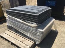 Pallet of Trash Bins Lids.