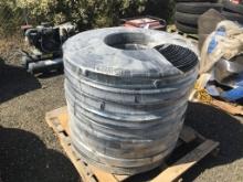 Pallet of (9) Rolls of 2.5in Polyethylene Plastic