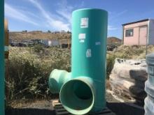 2ft Plastic Dual Pipe Tee Connector.