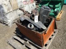 Wooden Crate of Misc Car Parts, Including