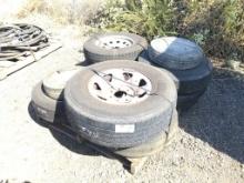 Pallet of (9) Misc Tires & Rims.