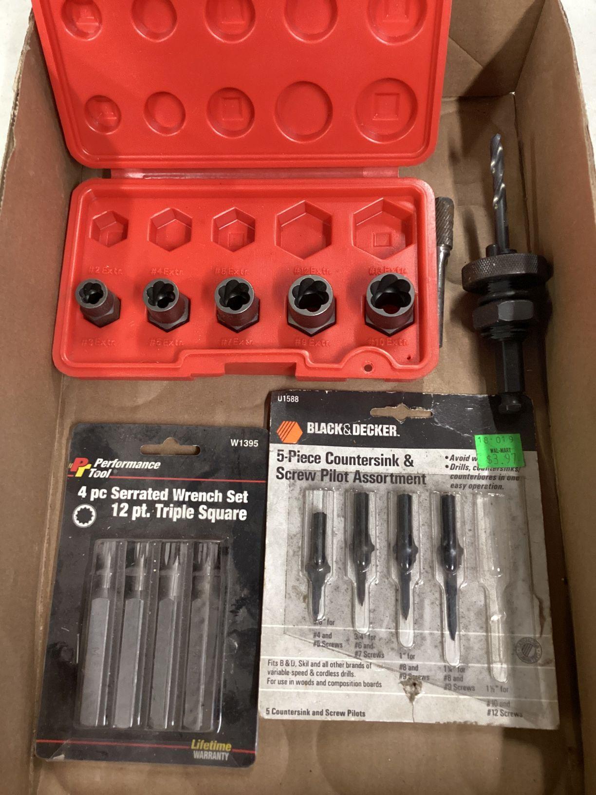 Extractors ,Serrated Wrench Set, Coutnersink Set