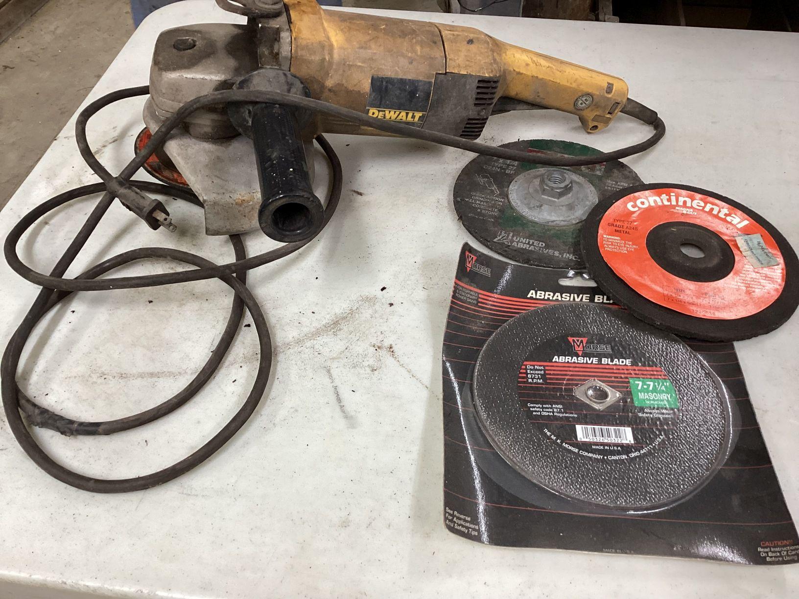 Dewalt 7" Angle Grinder and Discs