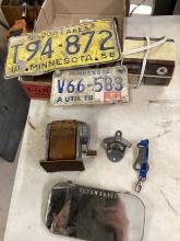 Oldsmobile Mirror, Plates, Pencil Sharpener