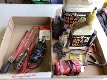 Chain Saw Bar Oil and Sharpeners