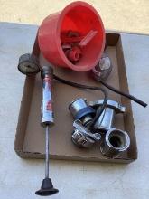 Snap On Pressure Gauge and Coolant Funnel