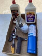 Lighters, Lighter fluid, Propane Heater/Tank
