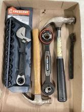 Crescent Wrench Set, Hammers, MultiWrench