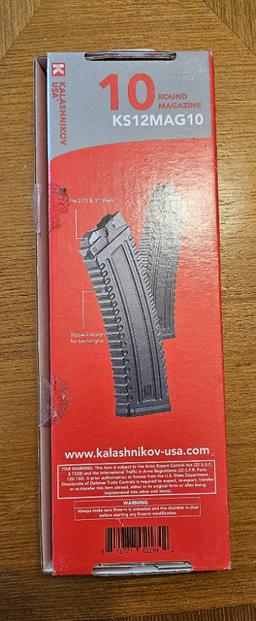 Kalashnikov 10 Round Magazine 12 Gauge Magazine (KS-12 Shotgun, Komrad, Russian Saiga) KS12MAG10