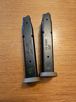 Lot of (2) 14 Round Pistol Magazines Smith & Wesson 40 S&W .357