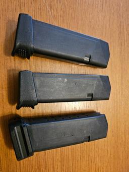 Lot of (3) Glock 9mm Magazines 1594-01 Pearce & Warne Extensions