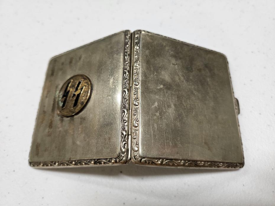 Nazi Germany Cigarette Case w/ SS Emblem